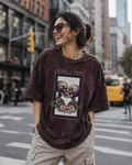 Love Story Skeleton Oversized Acid Wash Oversized