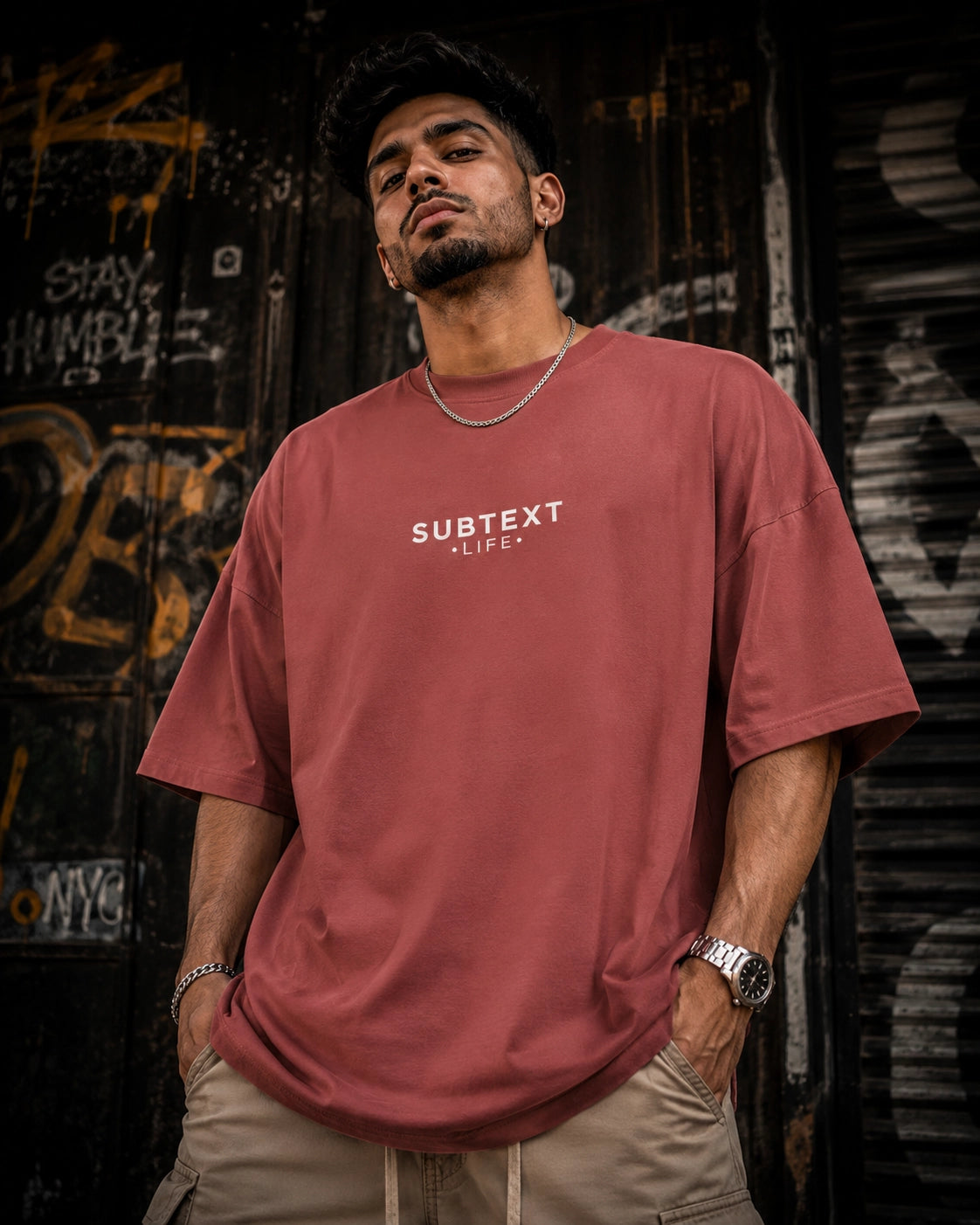We Are Introverts Oversized Graphic T-Shirt