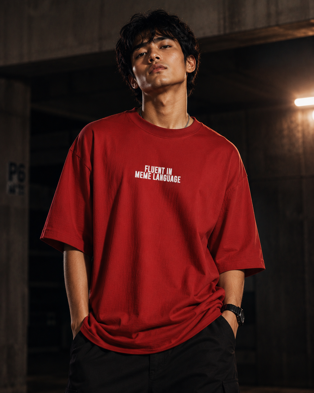 Fluent in Meme Language Unisex Oversized