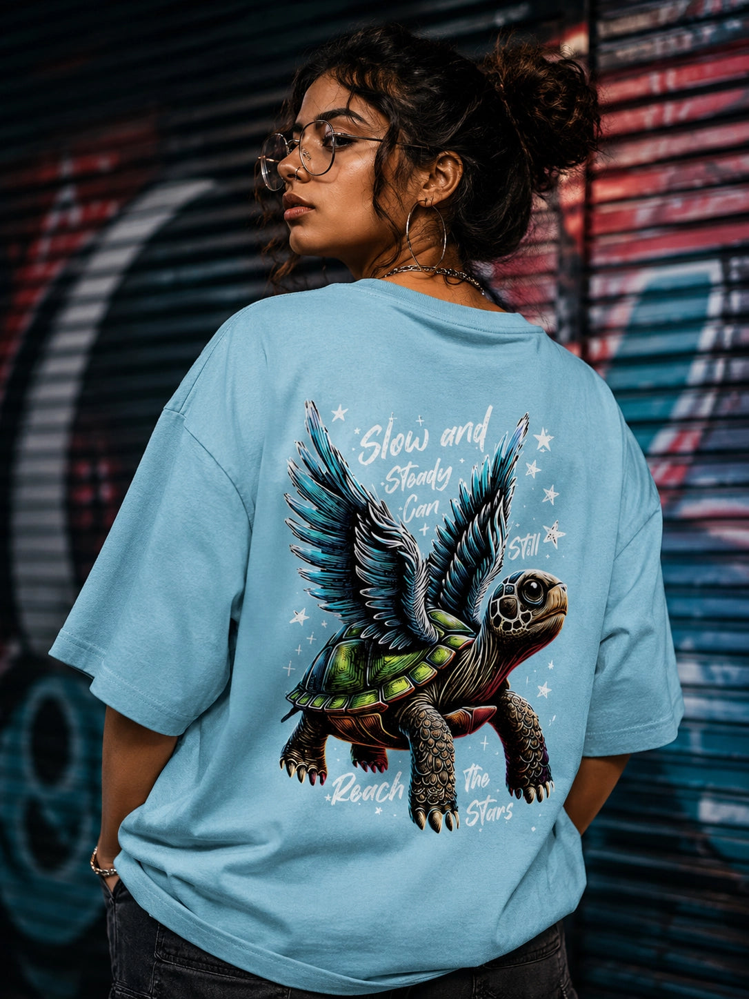 Slow & Steady Oversized Graphic T-Shirt