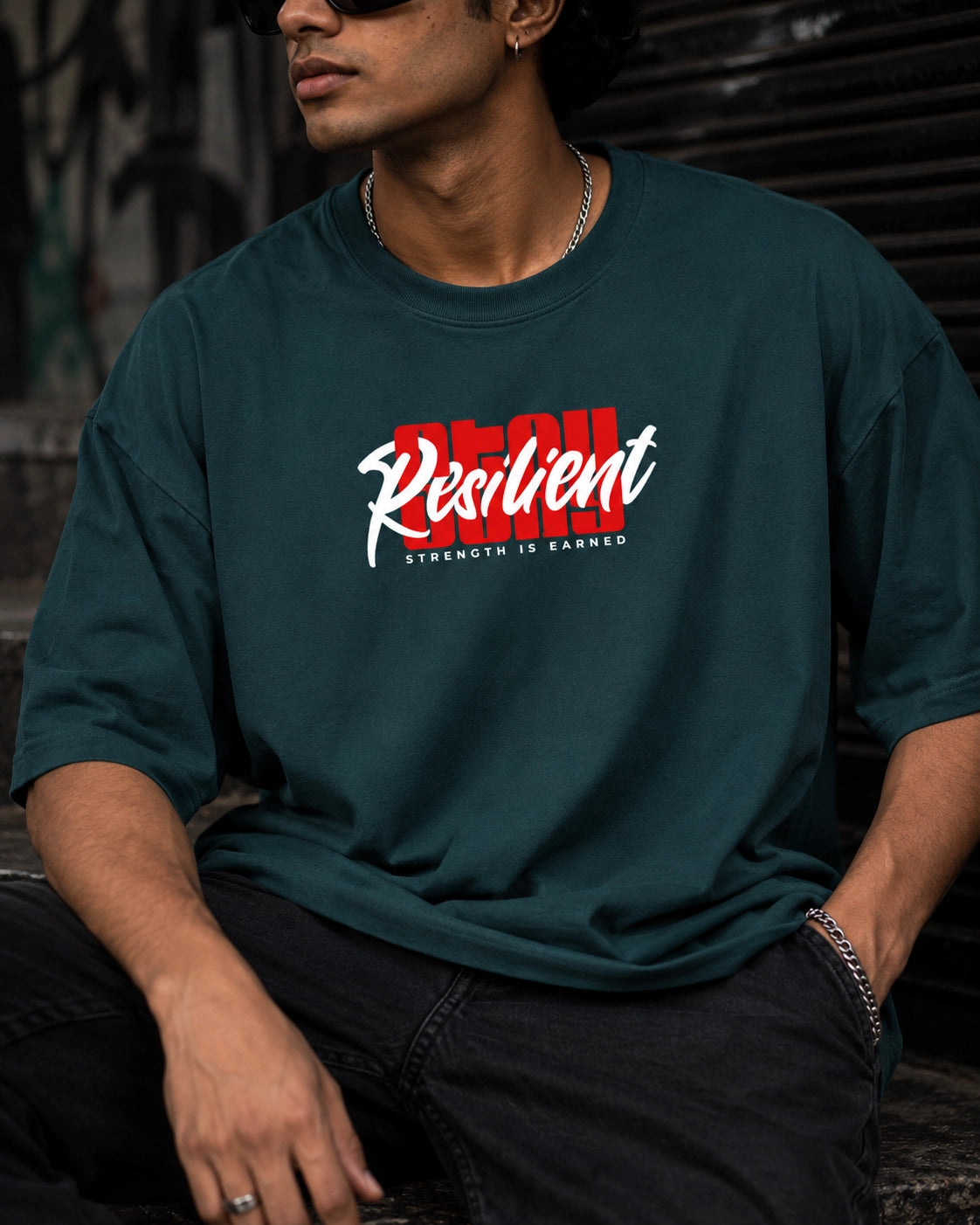 Resilient Oversized Unisex Graphic T-Shirt