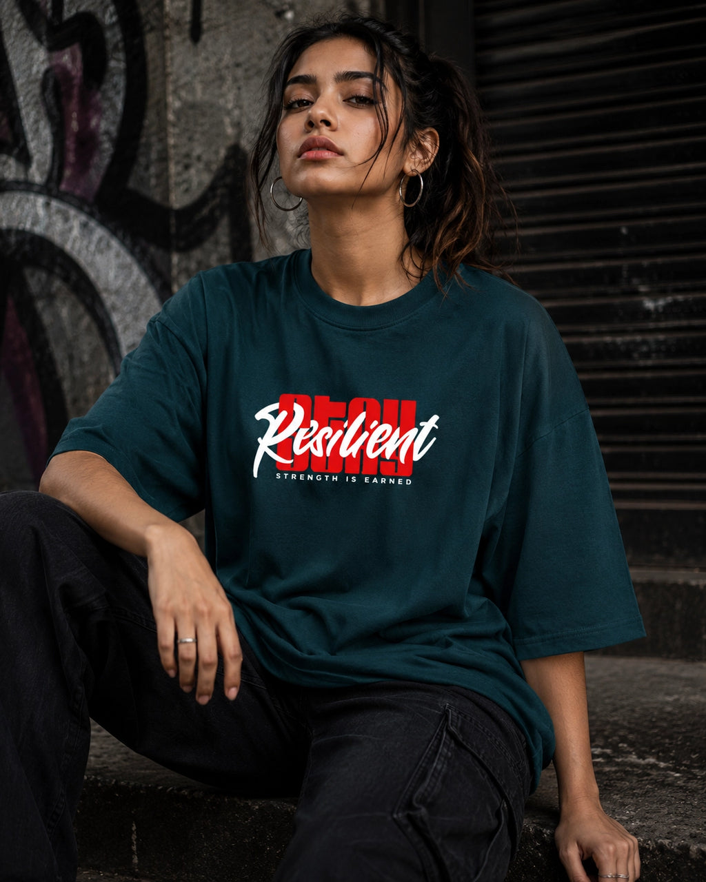 Resilient Oversized Unisex Graphic T-Shirt