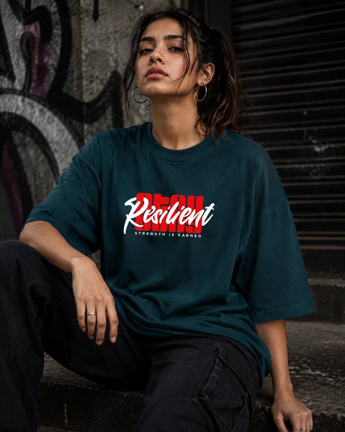 Resilient Oversized Unisex Graphic T-Shirt