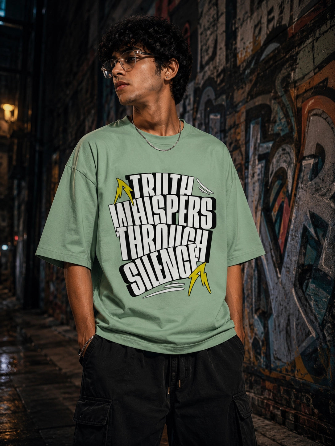Truth Whispers Through Silence Oversized Unisex