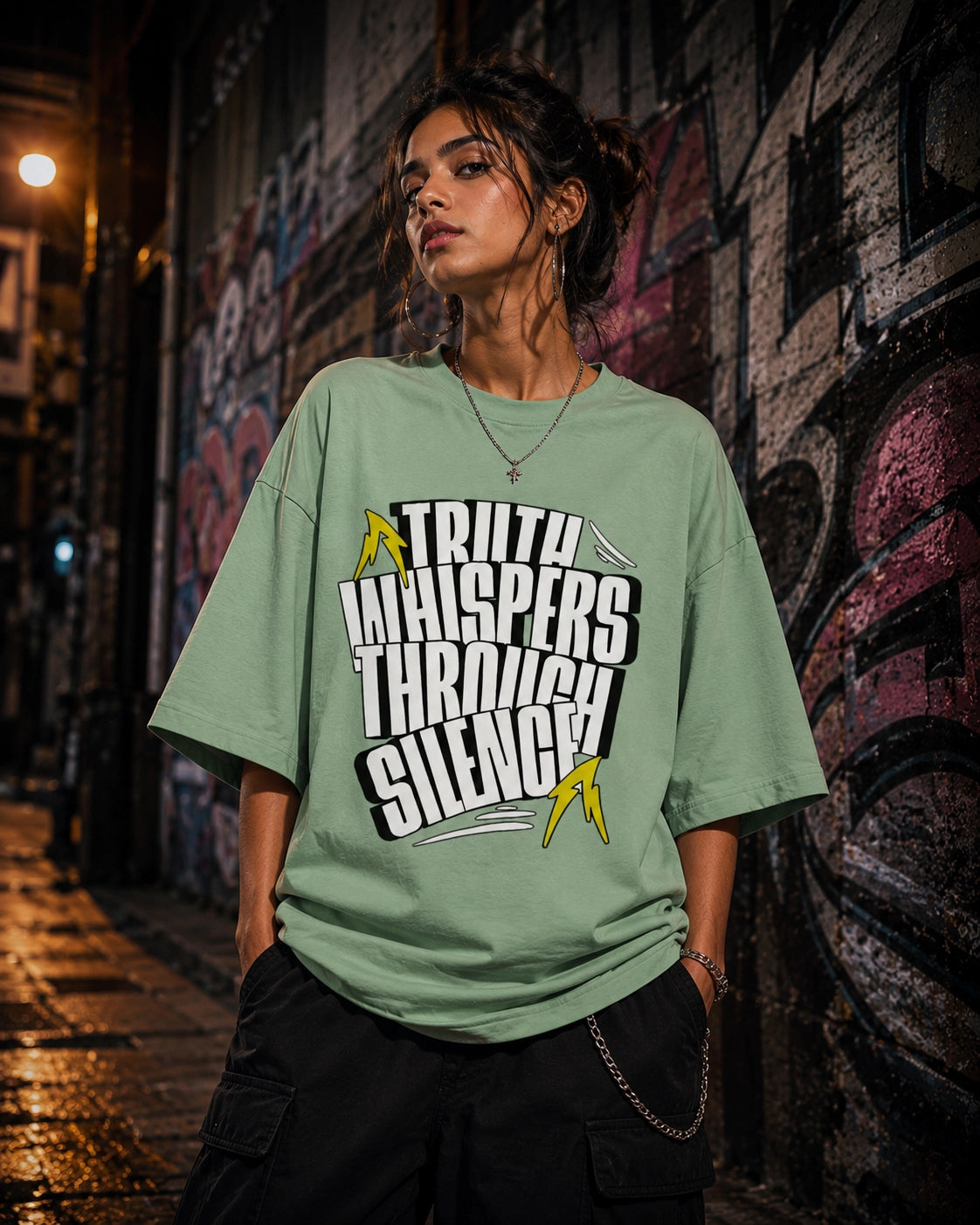 Truth Whispers Through Silence Oversized Unisex